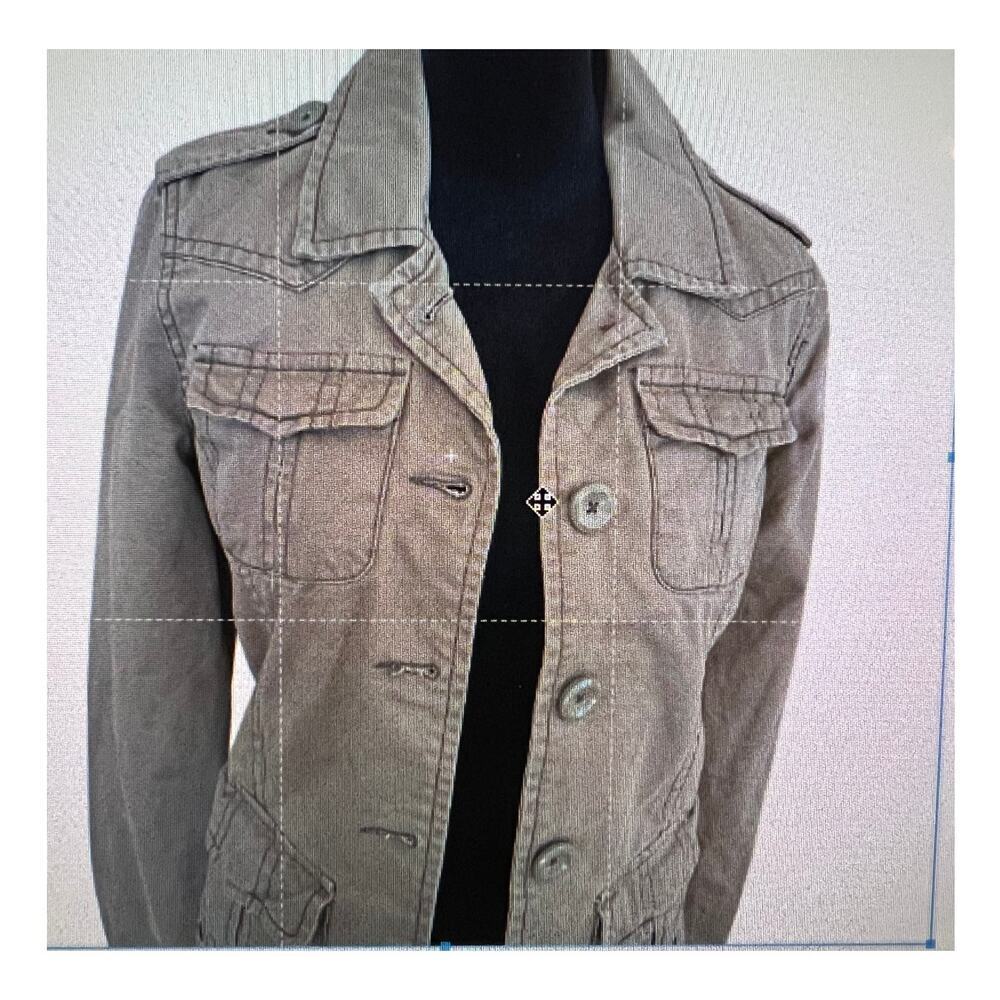 Aeropostal button down brown jacket, women's size S